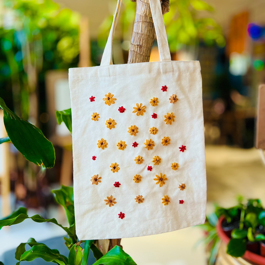 Stitch & Tea: A Chat and Tote Bag Embroidery Session