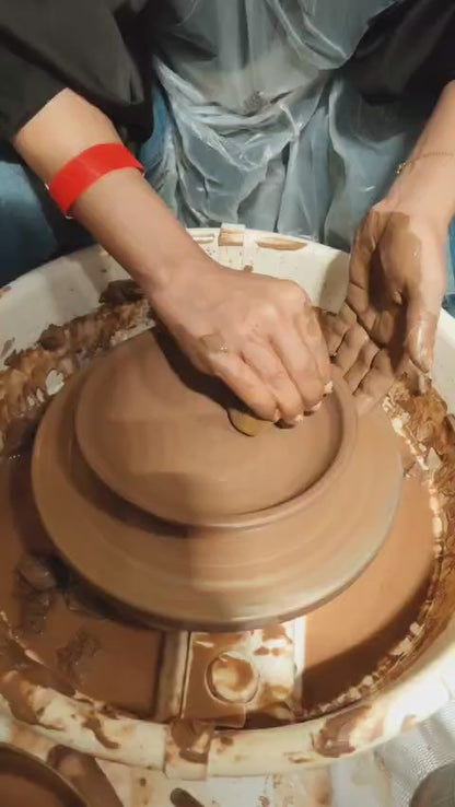 Bowl & Cup on Pottery Wheel: Fire & Glaze Not Included